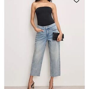 Good American Light Blue Cropped Jeans